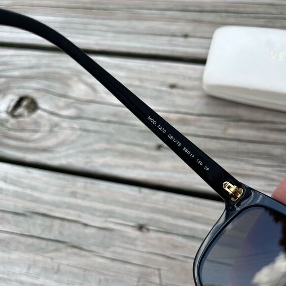 Versace MOD 4270 GB1/T5 Cat Eye Black Brown Stud Women’s Sunglasses - Picture 5 of 5